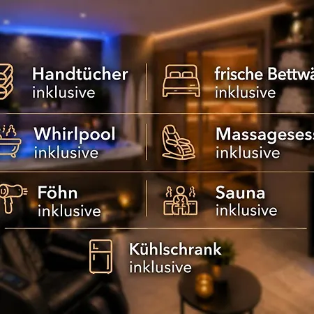 Vip Wellness Oase Mit 3zi Sauna Whirlpool Und Vielem Mehr Appartement *